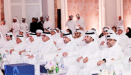 Minister of Justice and Minister of State for Cabinet Affairs H E Ibrahim bin Ali Al Mohannadi (third right), Minister of Communications and Information Technology H E Mohammed bin Ali Al Mannai (fourth right), Minister of Municipality H E Abdullah bin Hamad bin Abdullah Al Attiyah (second right) and other officials at the launch ceremony yesterday. Pic: Salim Matramkot/The Peninsula 