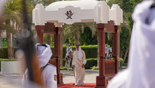 Amir at the opening of the 55th annual session of the Shura Council 