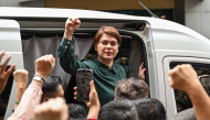 (Files) Philippine Vice President Sara Duterte gestures as she leaves the Hall of Justice in Quezon City, Metro Manila on September 11, 2026. (Photo by Jam Sta Rosa / AFP)