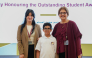 Director of Qatar Academy Msheireb Lina Mouchantaf (right) and another official with Jassim Mohammed Al Mosallam.