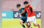 Action during the match between Egypt and Saudi Arabia.