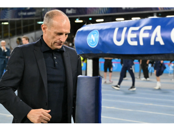 Napoli's Italian coach Massimiliano Allegri is pictured before the UEFA Champions League - first round day 3 football match between Napoli and Bodo Glimt at the Diego Armando Maradona stadium in Naples on October 20, 2026. (Photo by Alberto PIZZOLI / AFP)