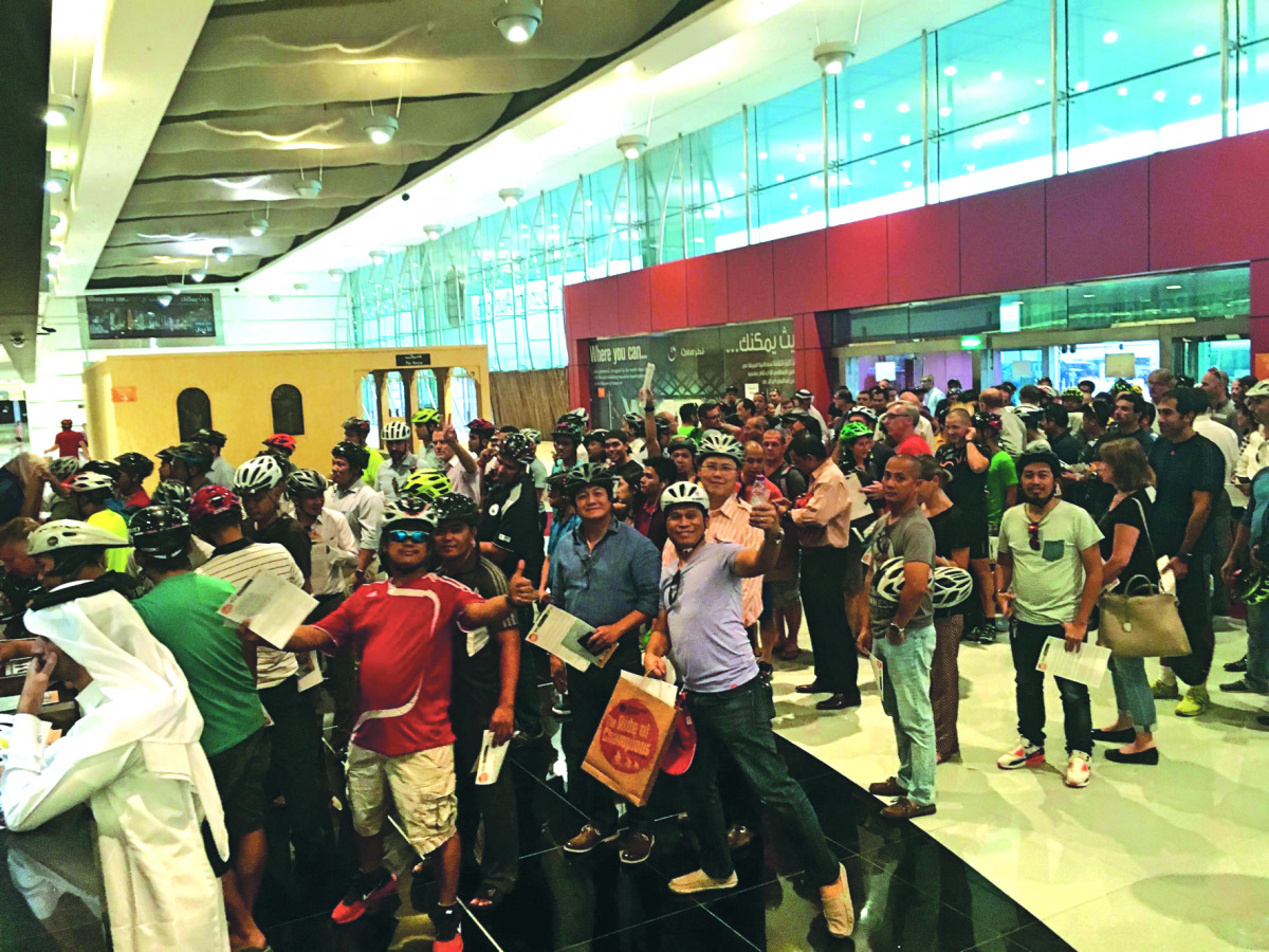 Cycling enthusiasts register for the Ride of the Champions event which will take place along a 15-75km long course today.