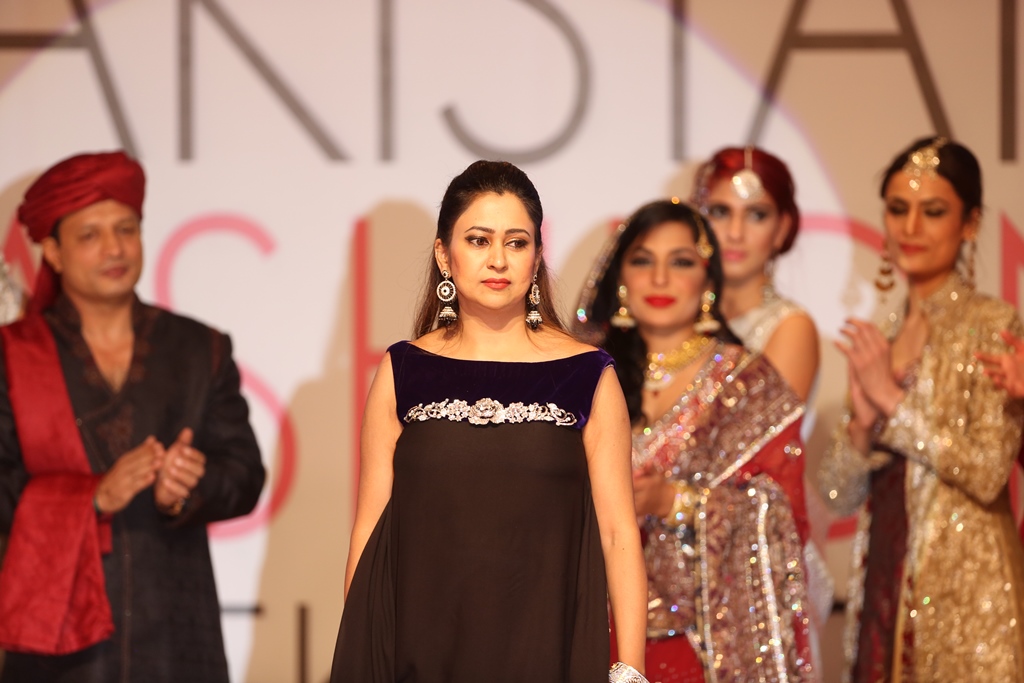 Rahat Mansoor Ali at the Pakistan Fashion Week Doha.