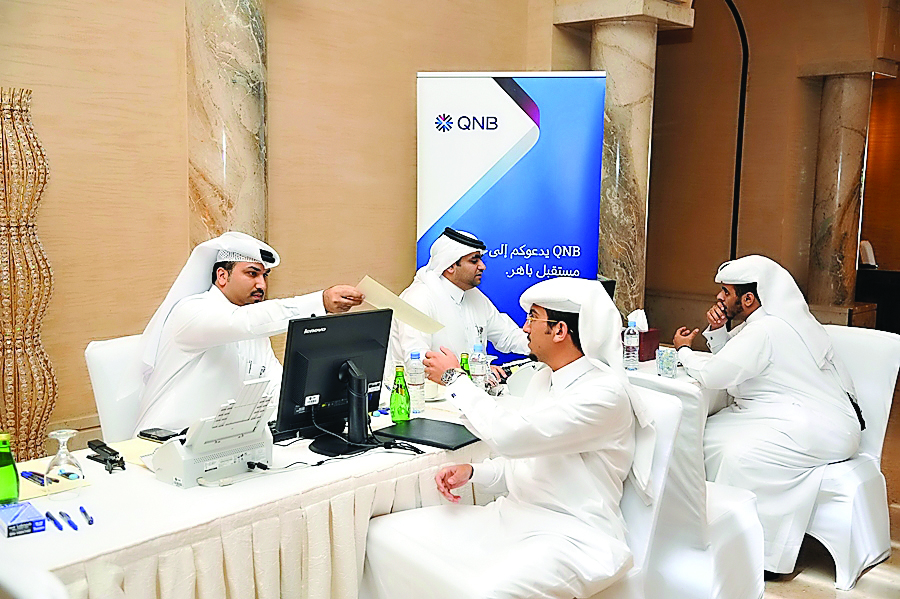 QNB officials at the annual Career Day event.
