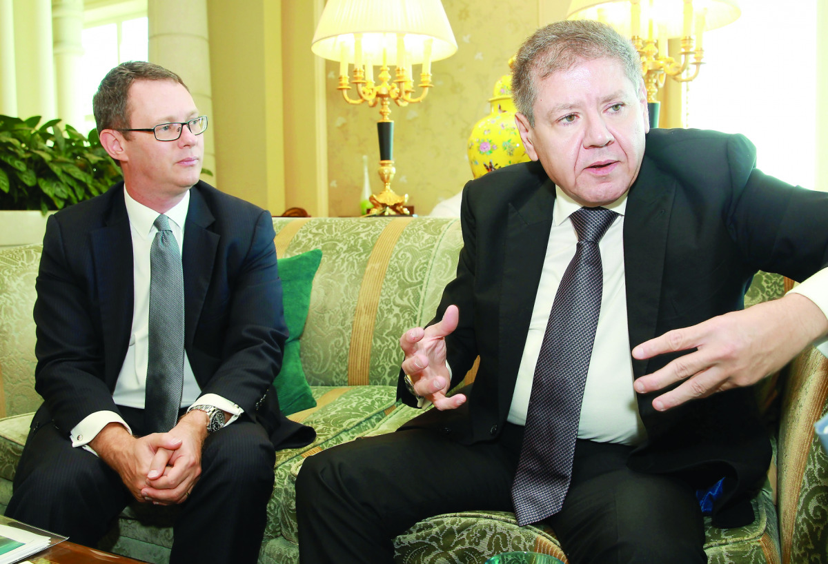 FROM LEFT- Rupert Copeman-Hill and Ahmed Abu Sharkh. Pic: Qassim Rahmatullah. The Peninsula