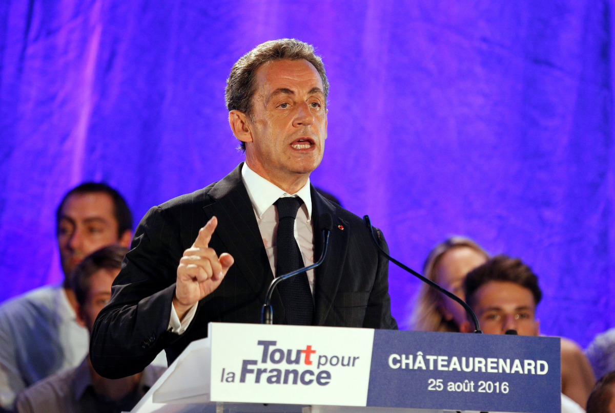 Nicolas Sarkozy attends his first political rally on August 25, 2016. (REUTERS / Philippe Laure)