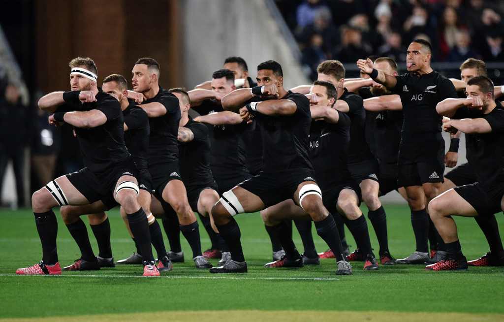 (FILES) This file photo taken on June 18, 2016 shows New Zealand performing the