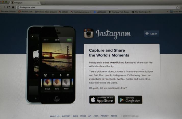 An Instagram login page is pictured on a laptop screen in Pasadena, California August 14, 2013. REUTERS/Mario Anzuoni
