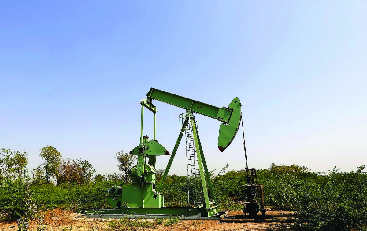 An Oil and Natural Gas Corp’s well at an oil field on the outskirts of the western Indian city of Ahmedabad.