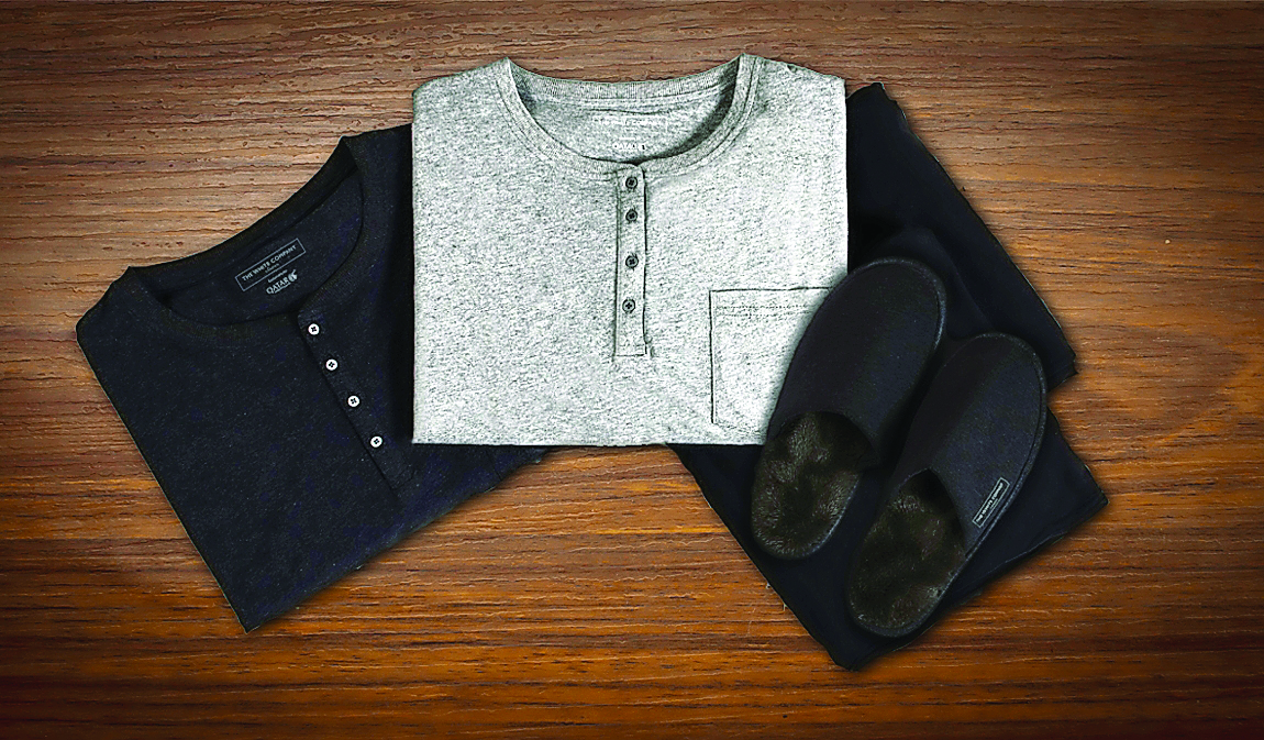 Samples of sleeper suits from The White Company.