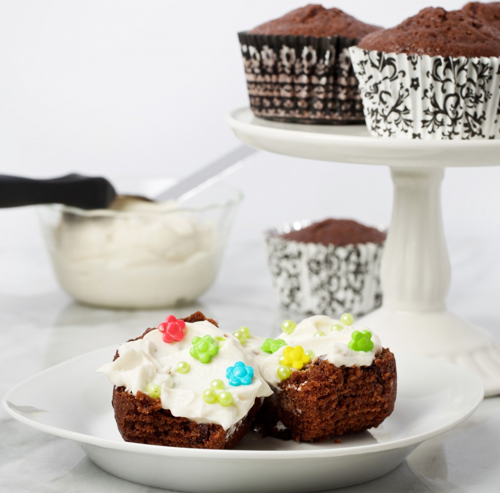 Dorie Greenspan's Cocoa Cupcakes (Photo by Deb Lindsey for The Washington Post)