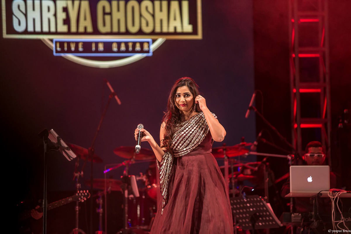 Shreya Ghoshal performing in Qatar (Photo: Shaji Panicker)