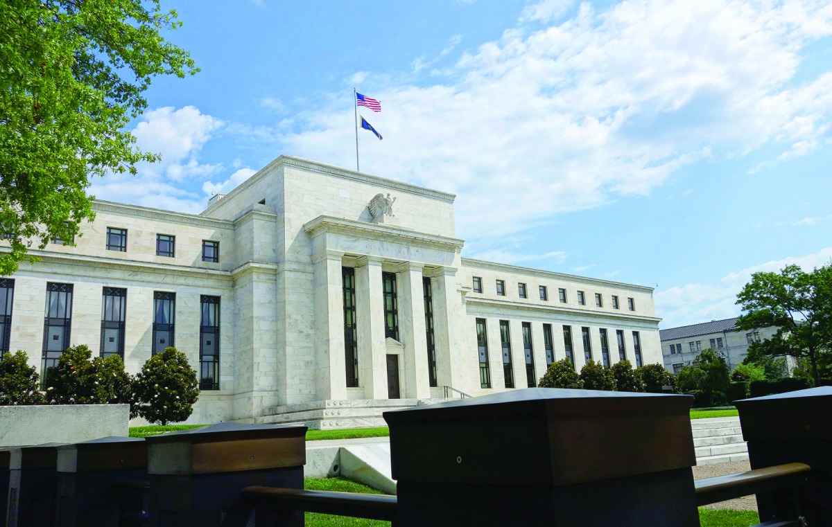 The US Federal Reserve building in Washington, DC.
