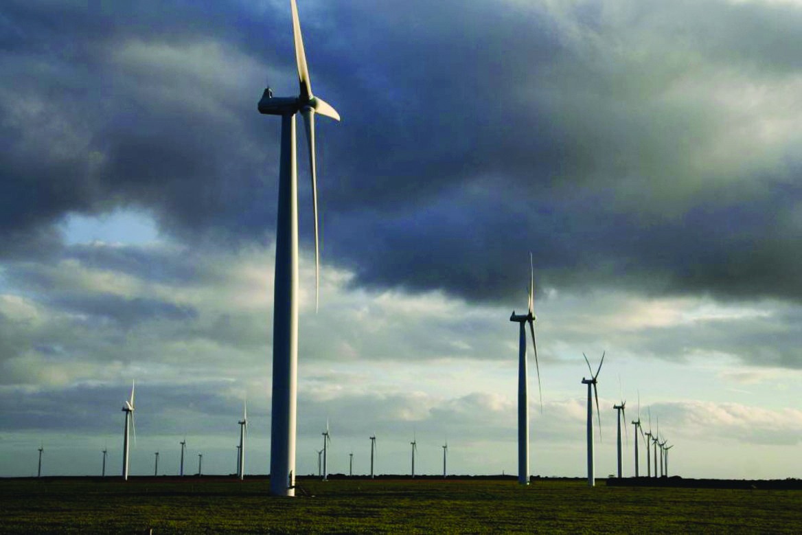 A wind energy farm in North Carolina, US.