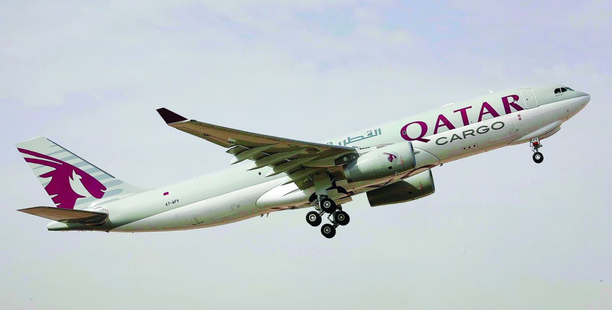 Qatar Airways Cargo aeroplane in one of its flights.