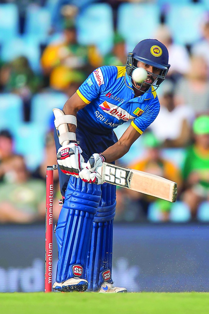Sri Lanka's Niroshan Dickwella in action during the fifth ODI against South Africa in Centurion in this February 10, 2017 file photo.