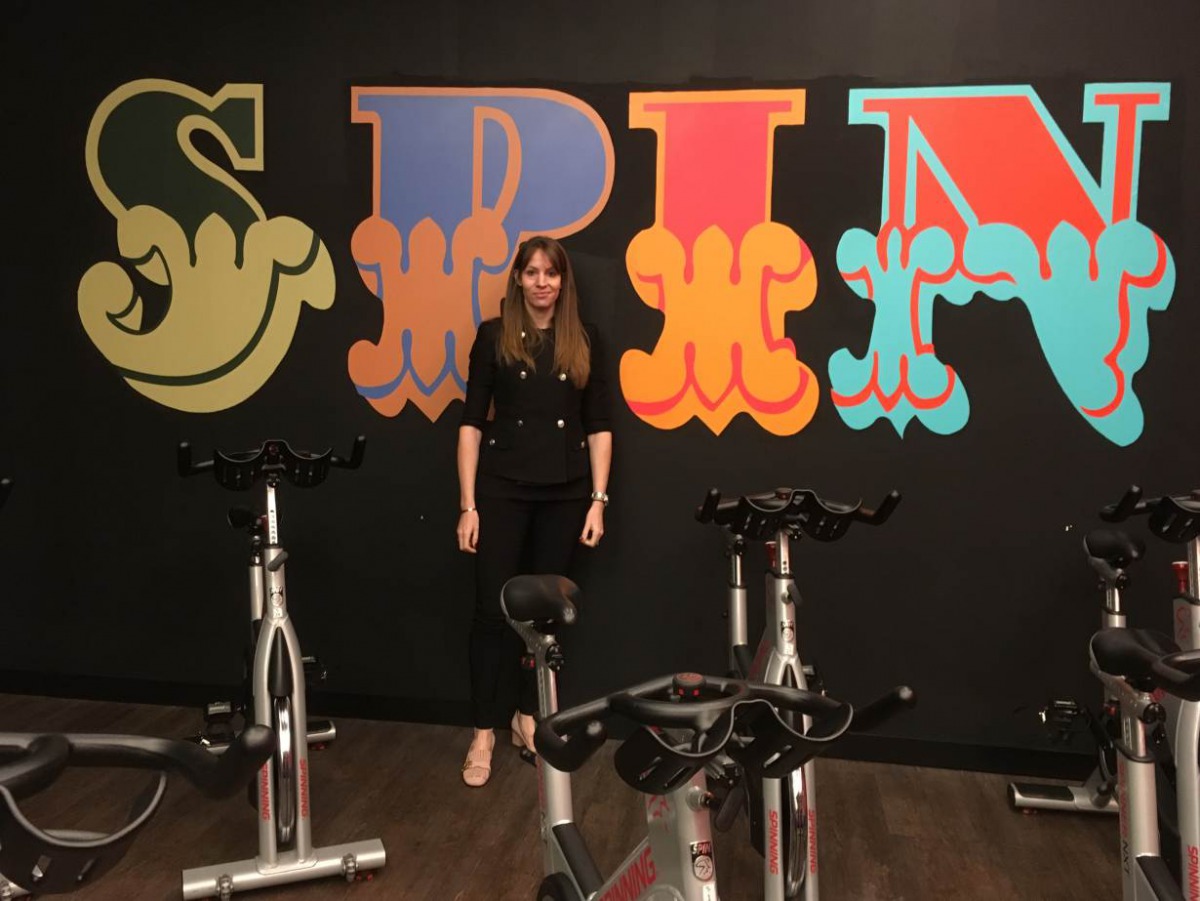 Susan Turner, chief executive of NuYu Fitness centres in Saudi Arabia, at one of the company's Riyadh gyms that cater for women only. Riyadh, March 9, 2017. Belinda Goldsmith / Thomson Reuters Foundation