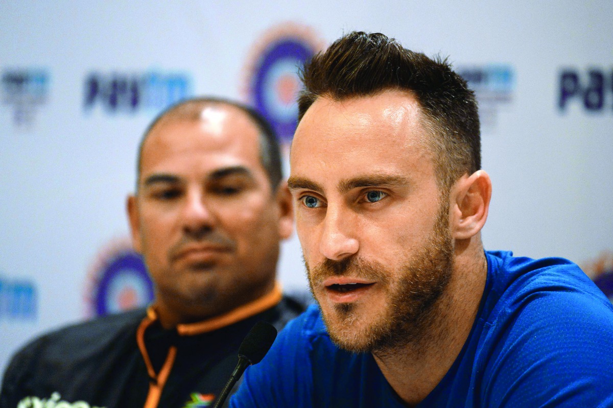 South Africa captain Faf du Plessis 