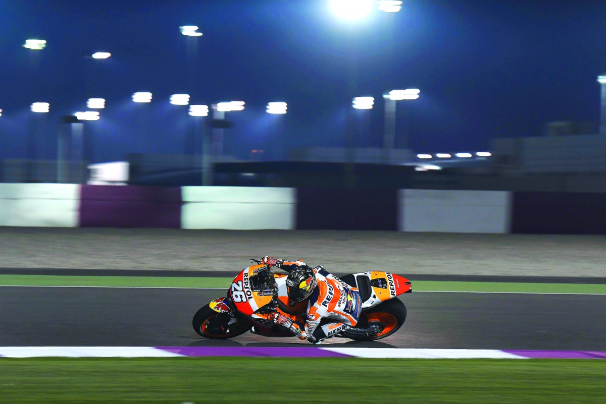 Repsol Honda team rider Dani Pedrosa in action during the final MotoGP pre-season testing at Losail International Circuit in this March 10 file photo.