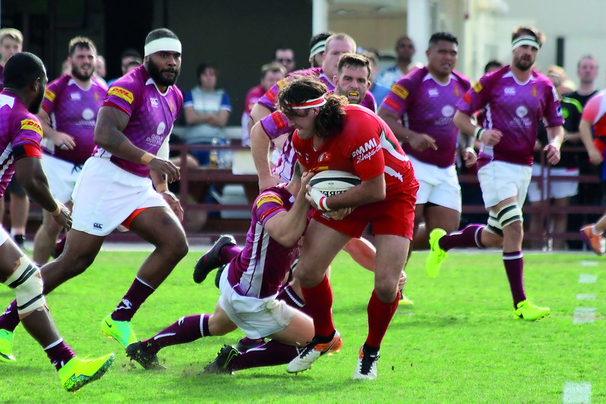 Doha Rugby Football Club in action in the West Asia Premiership League.