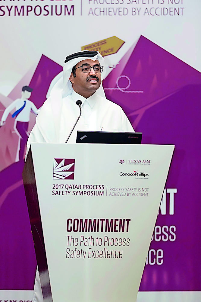 HE Dr. Mohammed bin Saleh Al Sada, Minister of Energy & Industry speaking at the 8th annual QPSS.