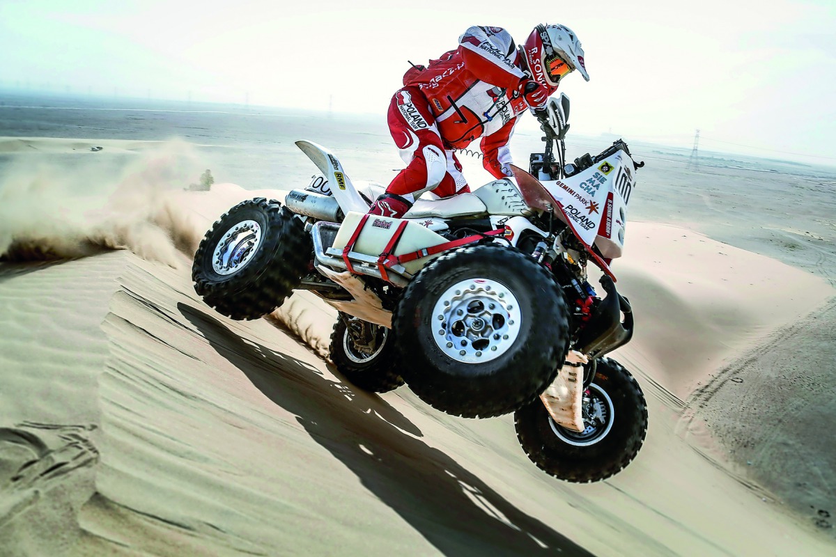 Rafal Sonik in action during the Qatar Cross-Country Rally last year.