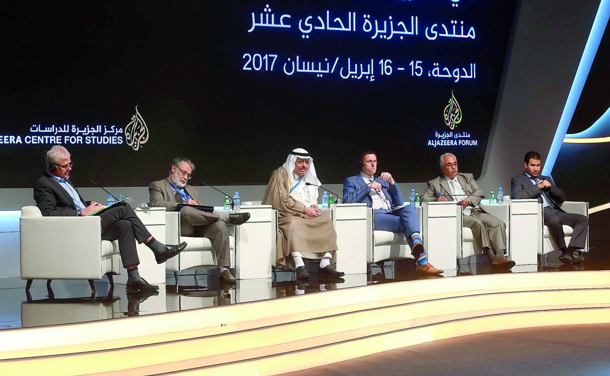Speakers at the 11th Al Jazeera Forum.