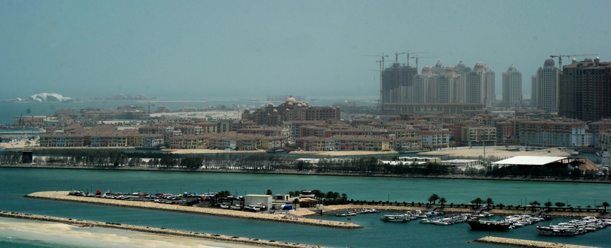 The Pearl-Qatar view from Lusail City. April 17, 2017. Abdul Basit © The Peninsula