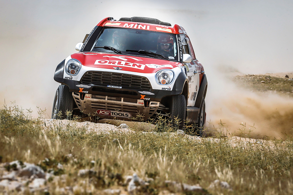 Poland's Jakub Przygonski was the stage winner of leg 2 in Qatar with his Mini All4 Racing.
