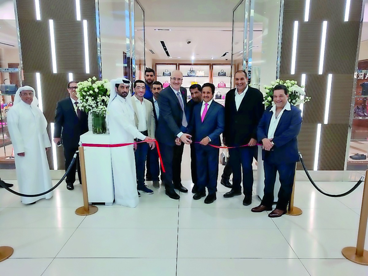 Abu Issa Holding officials and guests at the opening ceremony of the luxury fashion boutique in Johannesburg, South Africa.