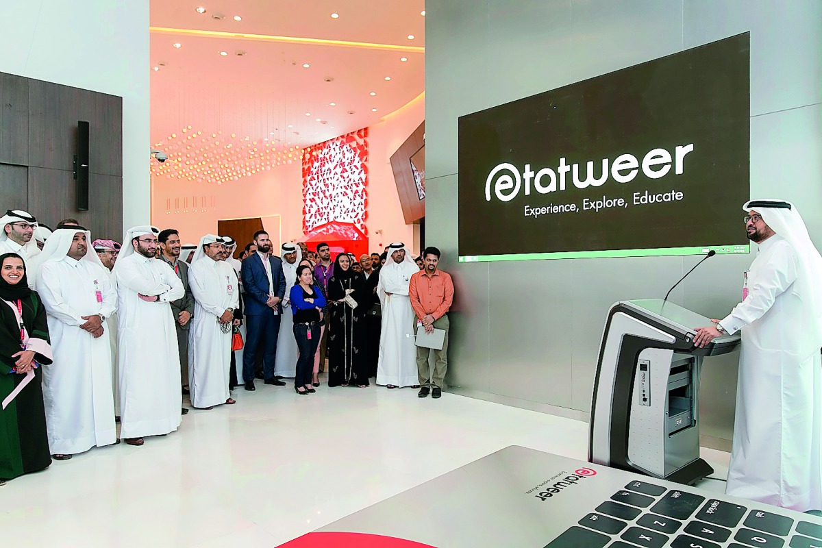 Ooredoo Qatar’s Chief Executive Officer, Waleed Al-Sayed, launching eTatweer. 
