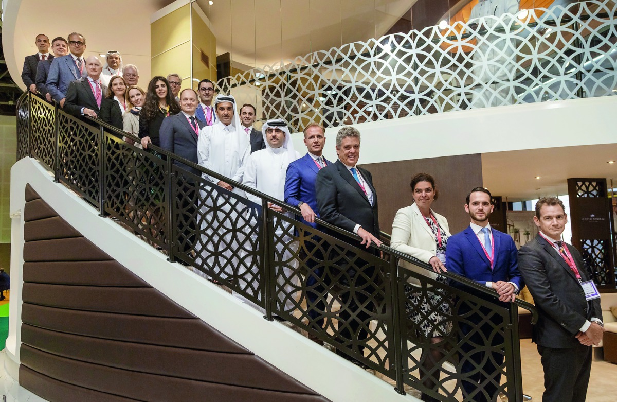 Katara Hospitality officials at the Arabian Travel Market in Dubai.