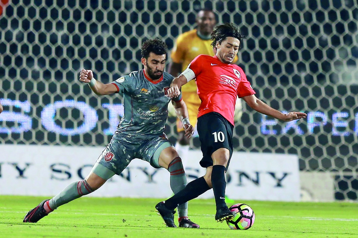 Al Rayyan's striker Rodrigo Tabata controls the ball during the Emir Cup semi-final against Lekhwiya at Al Sadd Stadium yesterday.  Al Rayyan registered a fighting 3-1 win to advance to the final.