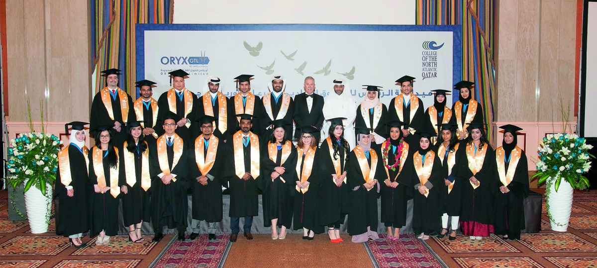 Students who won the awards at the Oryx GTL President’s Medal for Academic Excellence gala, at the Ritz-Carlton.