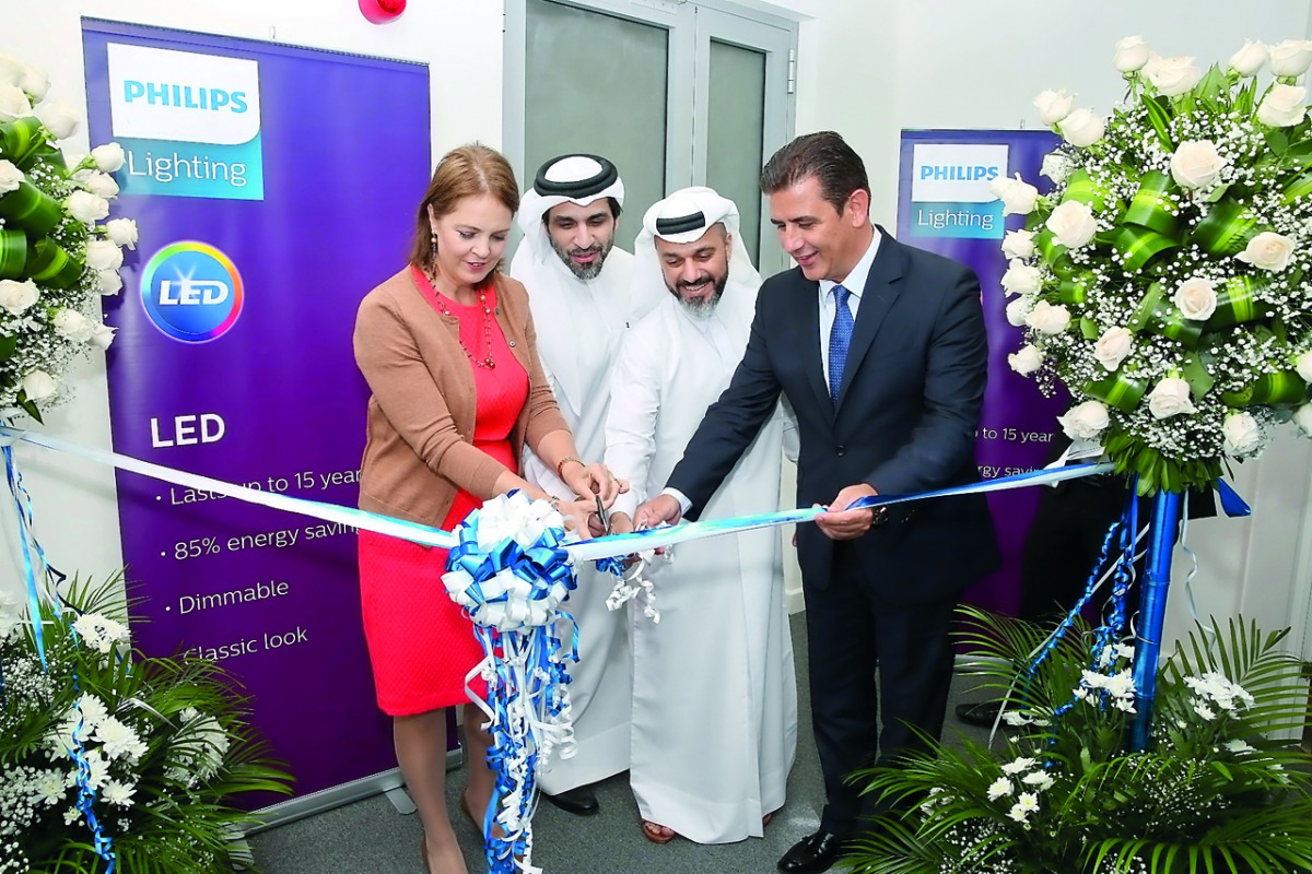 Netherlands Ambassador to Qatar Dr. Bahia Tahzib-Lie (left)  and other officials during the opening ceremony.