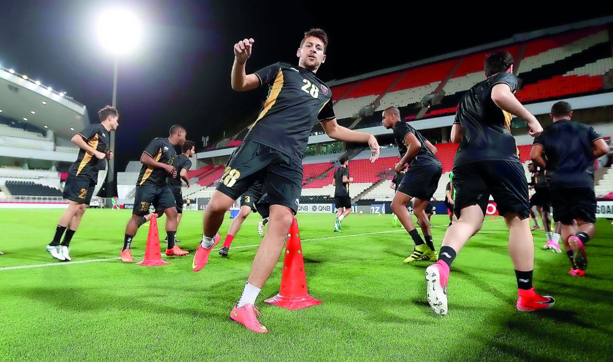 Lekhwiya players in action during a training session in this file photo.