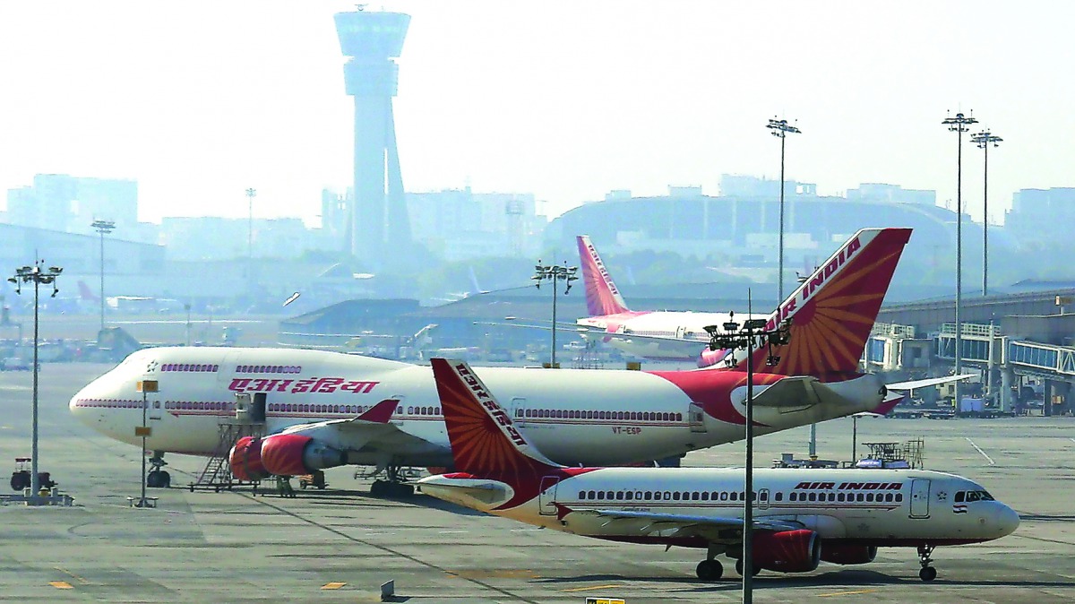Air India aircraft seen parked at the Chhatrapati Shivaji International Airport in Mumbai, recently.