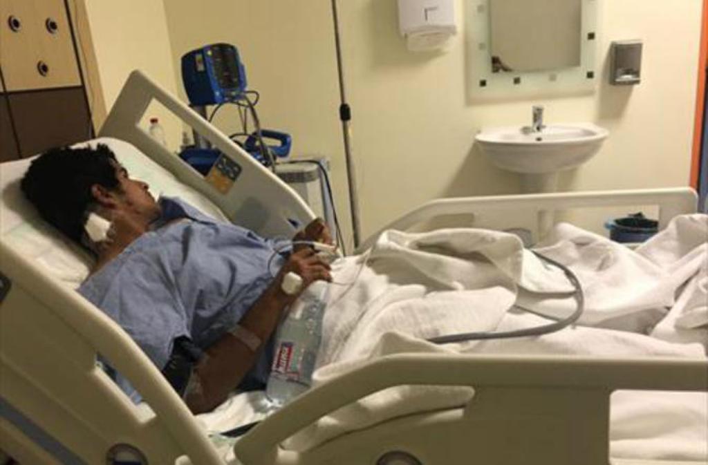 One of the injured soldiers 