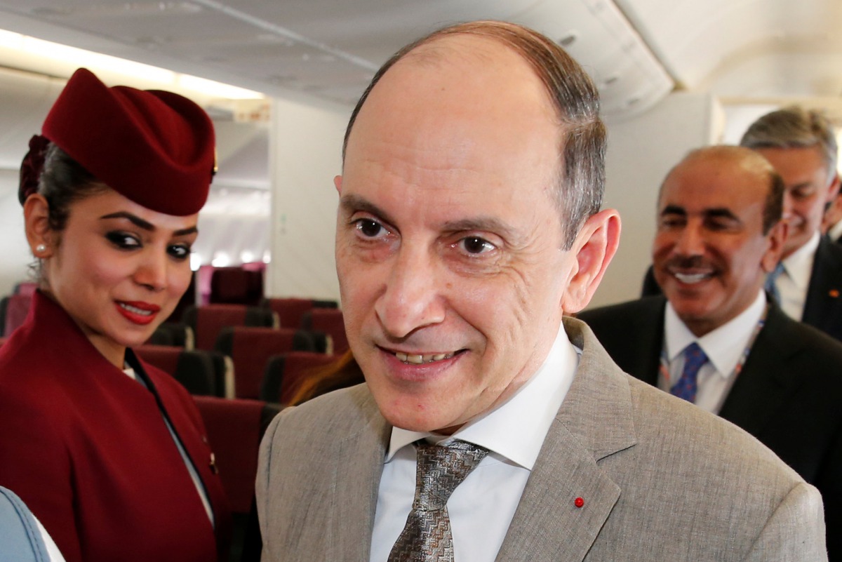 Qatar Airways Chief Executive Officer Akbar Al Baker is seen during the 52nd Paris Air Show at Le Bourget airport near Paris, France, June 19, 2017. Reuters/Pascal Rossignol