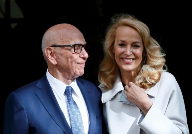 Rupert Murdoch and his wife Jerry Hall (Reuters)