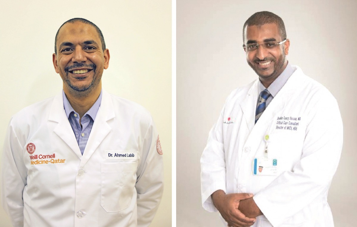  Dr Ahmed Labib, Senior Consultant ECMO, ICM and Anesthesia and HMC Sepsis Program Chair and Dr Ibrahim Fawzy Hassan, Chairman of HMC’s Critical Care Center and Chair of the HMC Sepsis Program Steering Group (right)