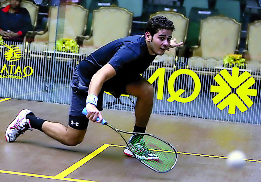 Karim Abdel Gawad of Egypt in action at the Qatar Classic Squash Championship Khalifa International Tennis and Squash Complex in this 2016 file photo. Gawad will defend the title he won last year at this year’s championship which begins on October 29.