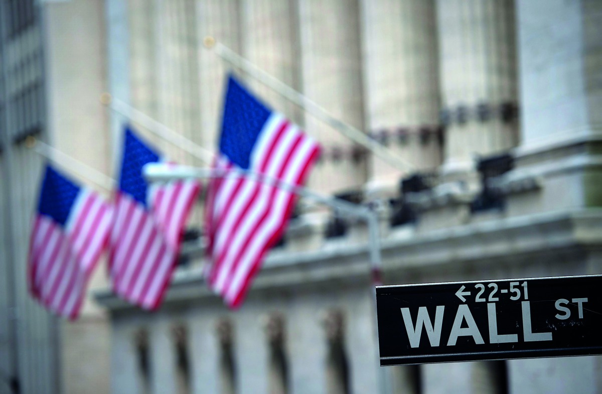 A street sign near the New York Stock Exchange in New York. 