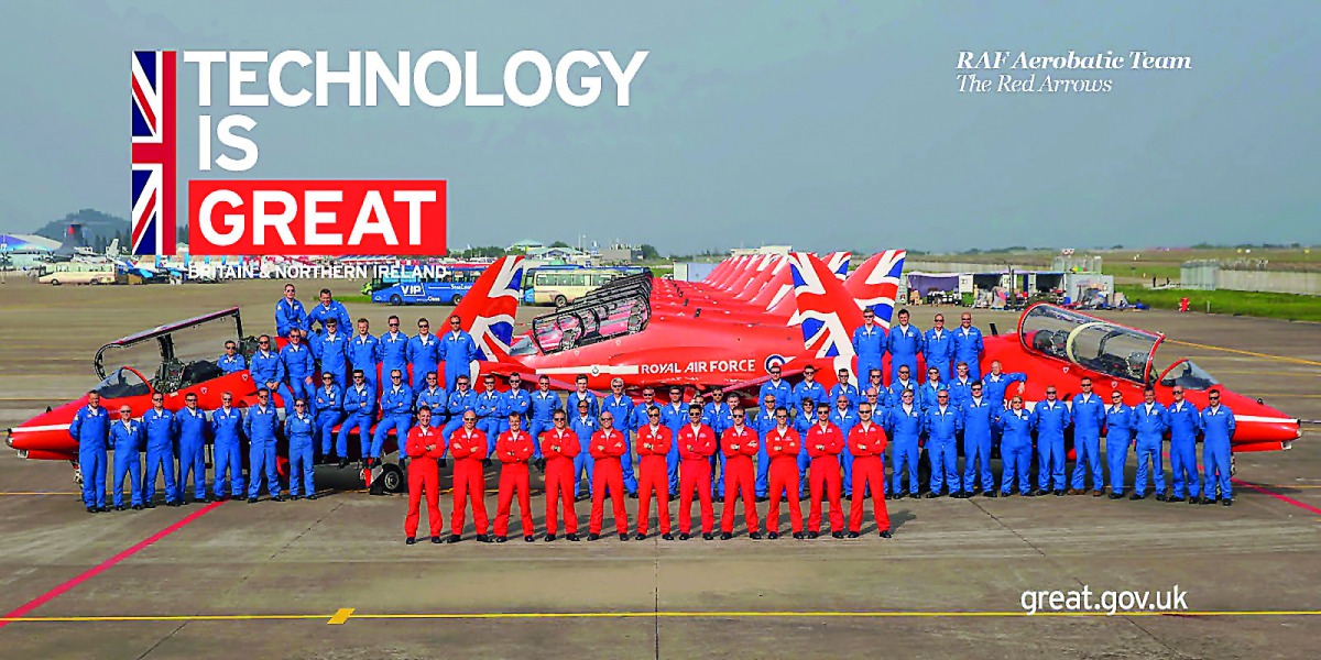 Red Arrows British Royal Air Force jets will streak across skies over the Corniche. 