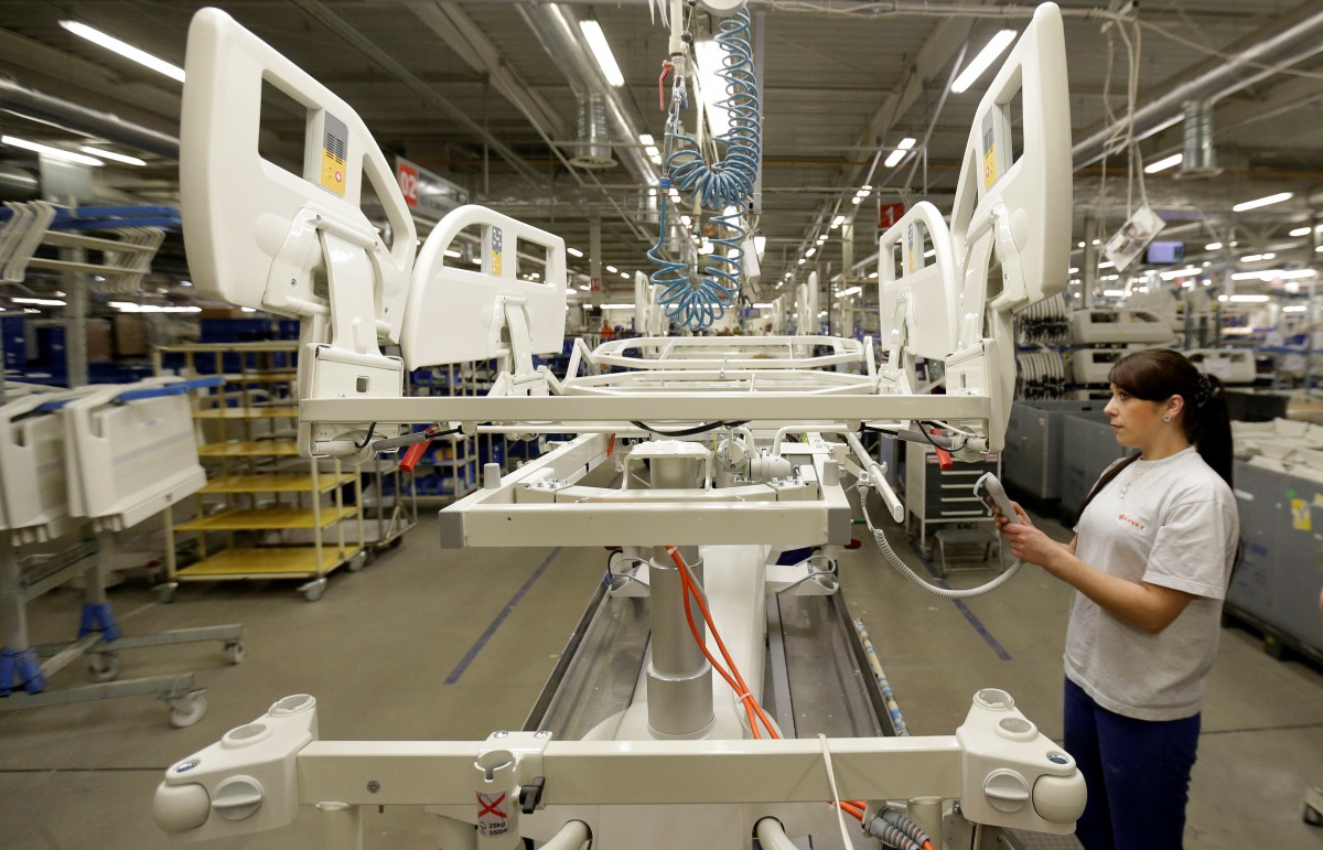 REPRESENTATIVE IMAGE: A worker assembles a hospital bed in Linet factory in Slany, Czech Republic, February 7, 2017 (REUTERS / David W Cerny)