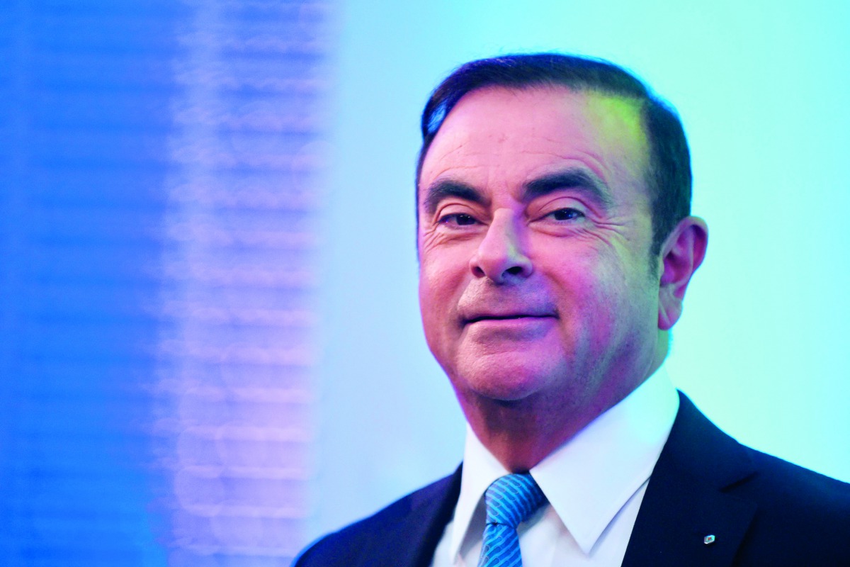 Renault-Nissan Chairman and CEO Carlos Ghosn looks on during a press confrence on the Renault strategic plan 