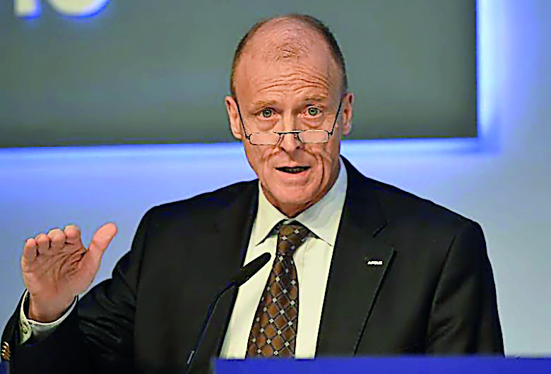 Airbus Group Chief Executive Tom Enders speaks during a news conference on the aerospace group's annual results, in London, Britain February 24, 2016. REUTERS/Hannah McKay