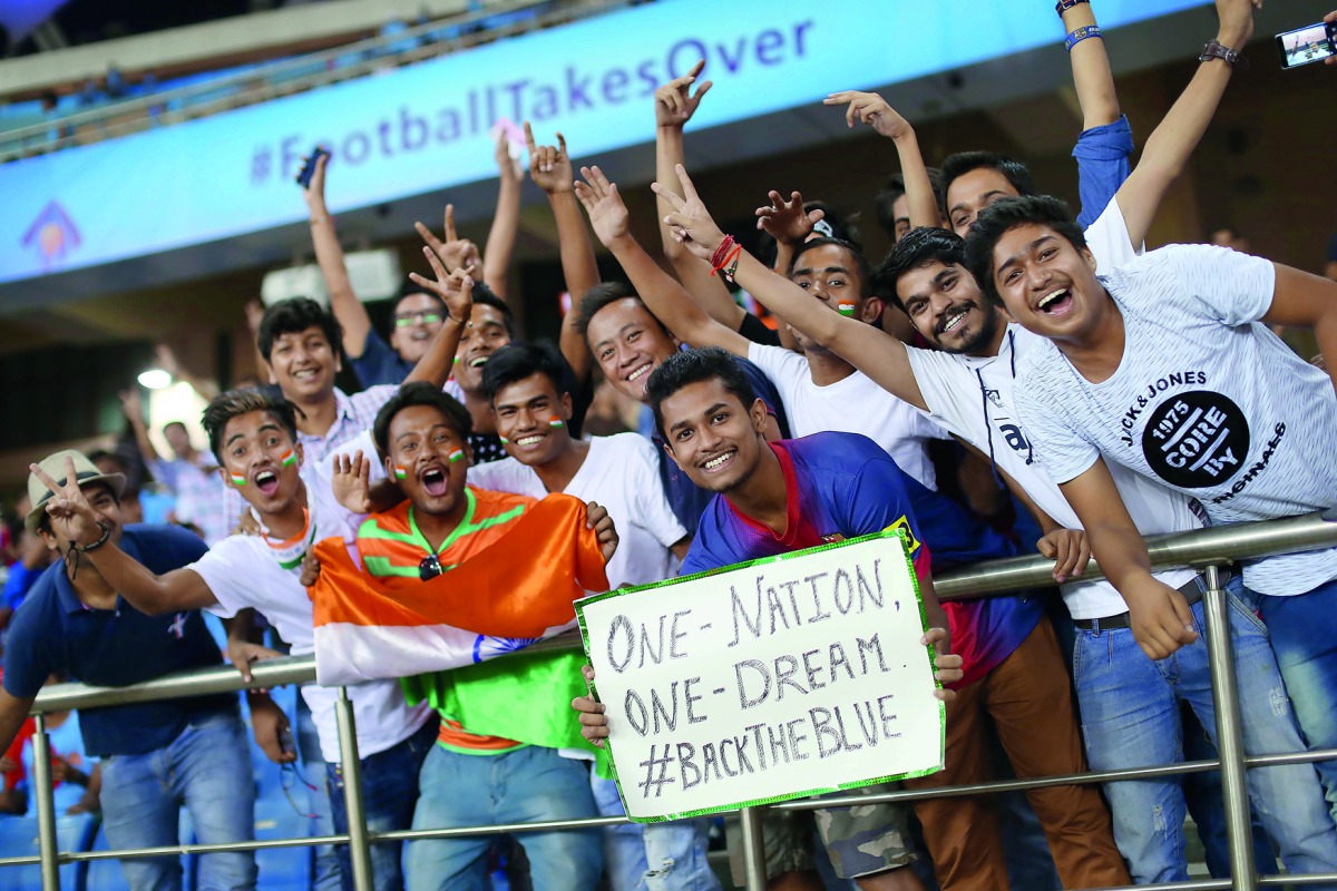 Spectators during the FIFA U-17 World Cup India 2017 group A match between India and USA at Jawaharlal Nehru Stadium on October 6 in New Delhi.