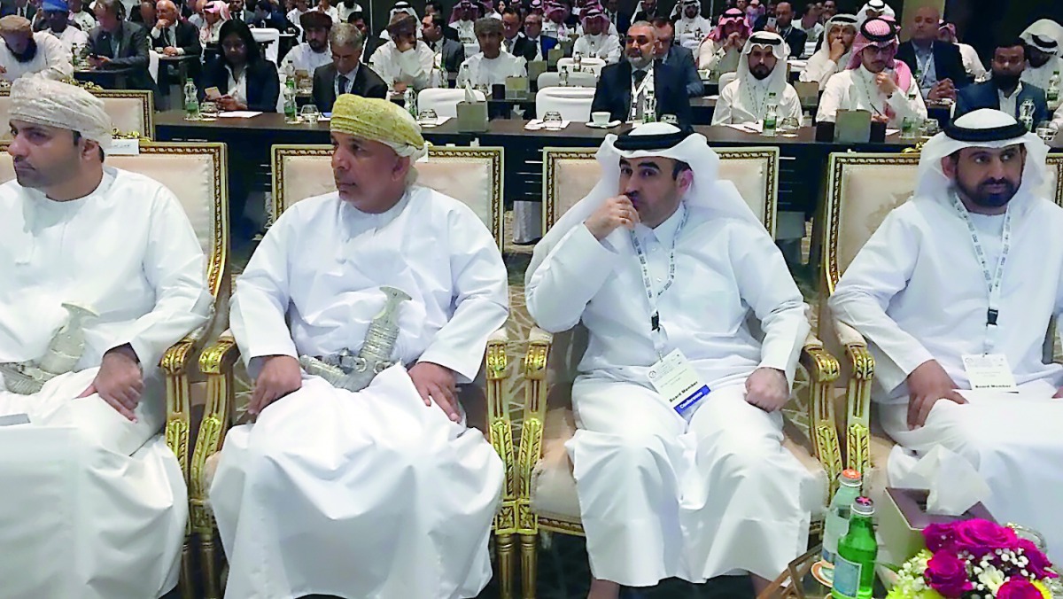 Eng. Abdulaziz Al Hammadi, Manager (conservation & energy), Kahramaa, and other dignitaries at the Gulf Power Conference and Exhibition 2017, which is being held in Muscat.